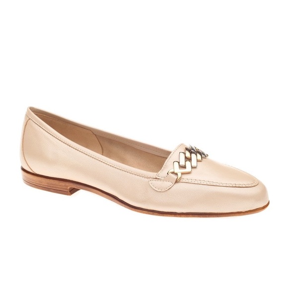 Amalfi Shoes - AMALFI by Rangoni OSTE Sand Cream Nappa Loafers Sz 9.5 Leather Italy Embellished